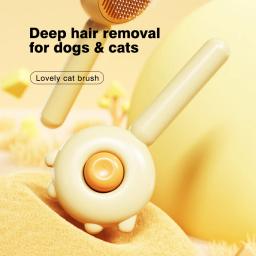 Remoção do cabelo do animal de estimação pente cão escova gato agulha pente auto limpeza para cães gatos ferramentas de preparação para animais de estimação desmatting pente cães acessórios - Image 6