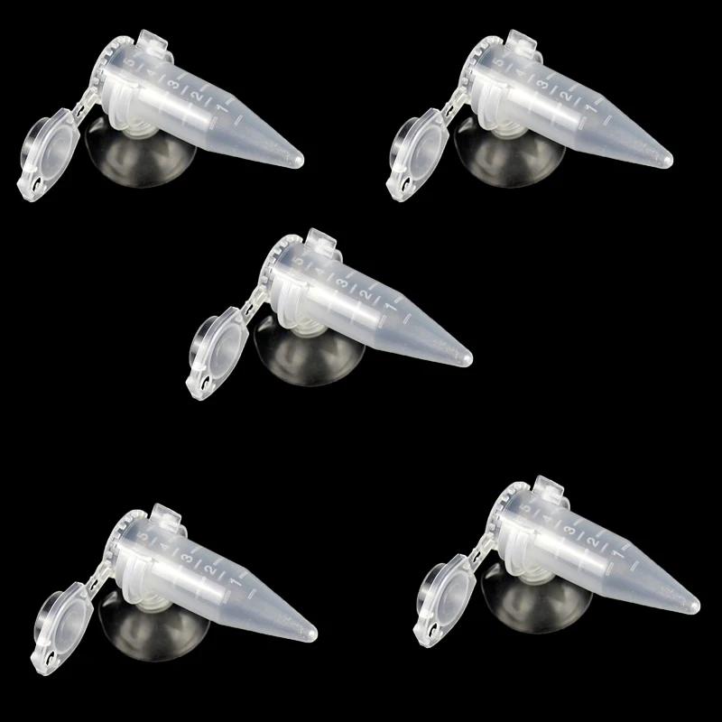 Alimentador automático de peixes com ventosa, Aquarium Cone Feeder, Salmoura Shrimp Food Feeding Cup, 5 pcs - Image 1
