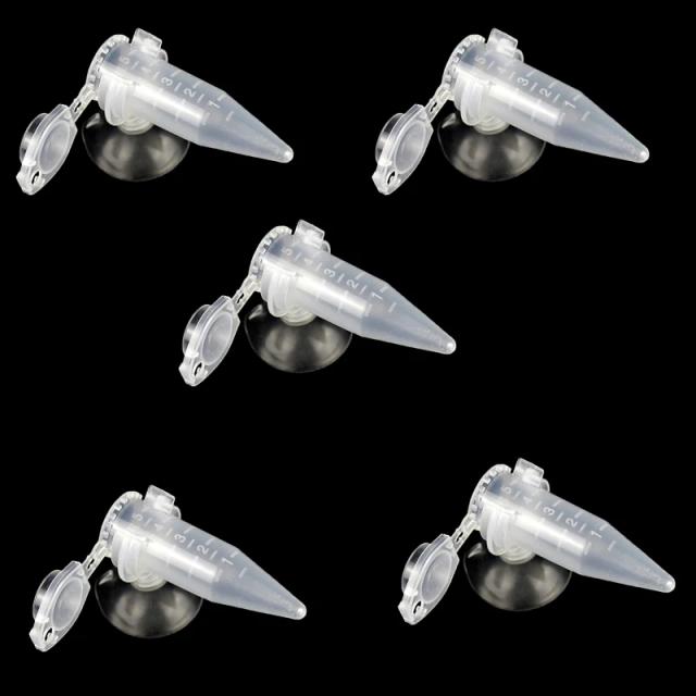 Alimentador Automático de Peixes com Ventosa e Copo para Ração de Camarão Salgado - Conjunto com 5 Peças