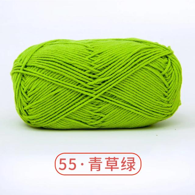 Fios de Lã de Algodão Leite Bonito para Crochê - 100g em Grupo de 5 para Artesanato e DIY de Roupas e Acessórios
