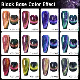 YOKEFELLOW 10ml Cat Magnetic Gel Esmalte 9D Cat Eye Holográfico Reflexivo Semi Permanente Glitter Nail Art Salon Verniz Gel - Image 6