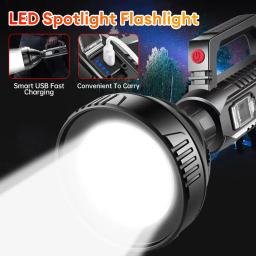 Recarregável de alta potência Lanternas Led Ultra-longa Iluminação Distância Lâmpada Searchlight XHP70 Lanterna Poderosa Tochas - Image 2