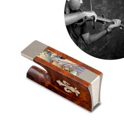 Bowork artesanal de alta polonês 4/4 tamanho arco violino snakewood sapo premium fleur de lis sapo para violino arcos fabricante luthier suprimentos - Image 5