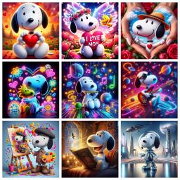 Desenhos Animados 5D Kits De Pintura Diamante, Kits De Mosaico, Bordado, Artesanal, Bonito Anime, Decoração de Casa, Presentes Infantis, DIY - Image 1