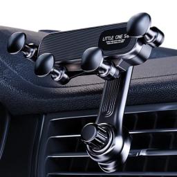 Leibo suporte de telefone para carro por gravidade, suporte telescópico para ventilação de ar, saída de ar de 360 graus, suporte para smartphone para 4.7-7 polegadas - Image 6