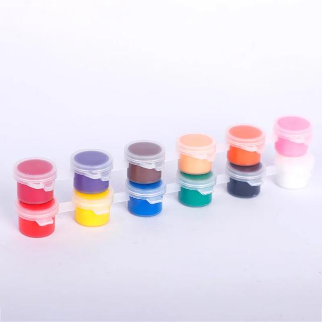 Tiras impermeáveis de tinta acrílica para pintura de parede DIY e artesanato de bonecas - 12 cores em 3ml cada, pintadas à mão e ideais para arte grafite.
