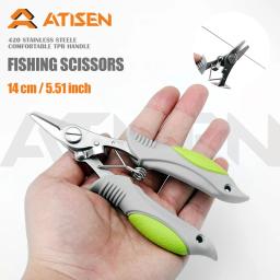 Pinças De Pesca Removedor De Gancho De Aço Inoxidável Nariz Longo Pinças De Pesca Trançado Faca Pinças Portátil multifunctio De Pesca - Image 1