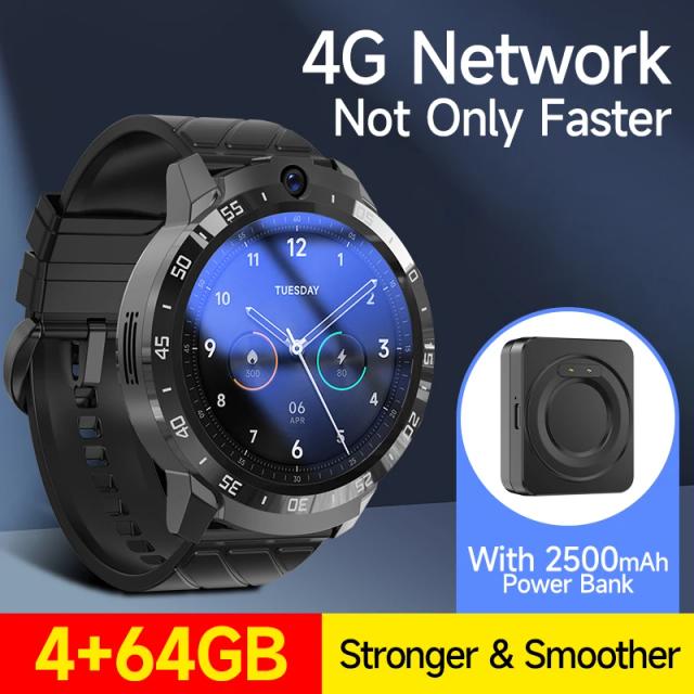 Relógio Inteligente Masculino 4G com Cartão SIM, Monitoramento de Frequência Cardíaca e Oxigênio no Sangue, Ideal para Exercícios e Fitness com Conexão Wi-Fi e Internet