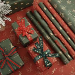 Papel De Embrulho De Presente De Natal, Artesanato De DIY, Papel Kraft para Decoração De Embalagem De Festa De Natal Ano Novo, 1Pc - Image 1