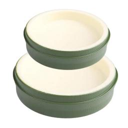 Bandeja de alimentação de bambu, pequena tigela de água réptil, alimentador de alimentos para lagungas, tartarugas, sapos eremita, caranguejos, lagartos - Image 4