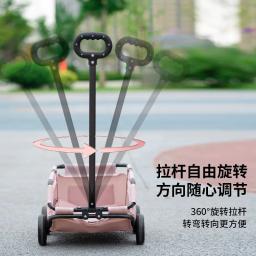 Leve Carrinho De Estimação Dobrável, pequeno Dog Cat Teddy Baby Travel Stroller - Image 3