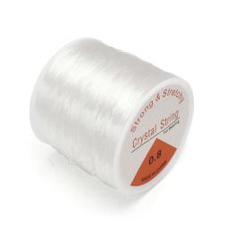 Cordão elástico para fazer joias, pulseira de cristal, elástico, corda para argila, Kandi, pônei, 100m, 0,8mm - Image 2