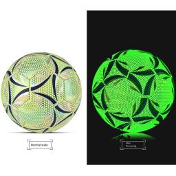 PU Bola De Futebol Para Treinamento De Futebol, Ampla Aplicação, Luminosa, Adequado Para Todos Os Níveis De Habilidade, Hexágono, Tamanho 5 - Image 2