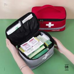 Saco portátil do armazenamento da medicina, Saco de resgate ao ar livre para primeiros socorros, Kit médico de grande capacidade, Organizador para crianças - Image 2
