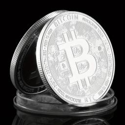 Moeda criptográfica física chapeada prateada, Moeda comemorativa, Moedas colecionáveis, Coleção de criptomoedas, arte, lembrança - Image 1