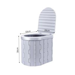 Vaso sanitário dobrável com tampa para adultos e crianças, assento de acampamento ao ar livre, banheiro portátil para crianças idosas, à prova de odores, viagens móveis, novo - Image 6