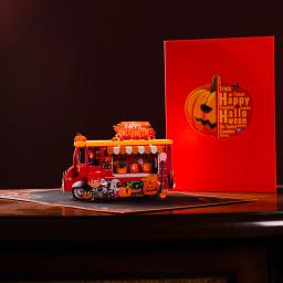 Halloween 3d pop up cartões de felicitações para crianças festa - Image 2