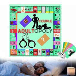 Adultopoly jogo de tabuleiro casais adultopoly data noite jogo divertido jogo de cartas de relacionamento interativo cartas de conversa para casais - Image 2
