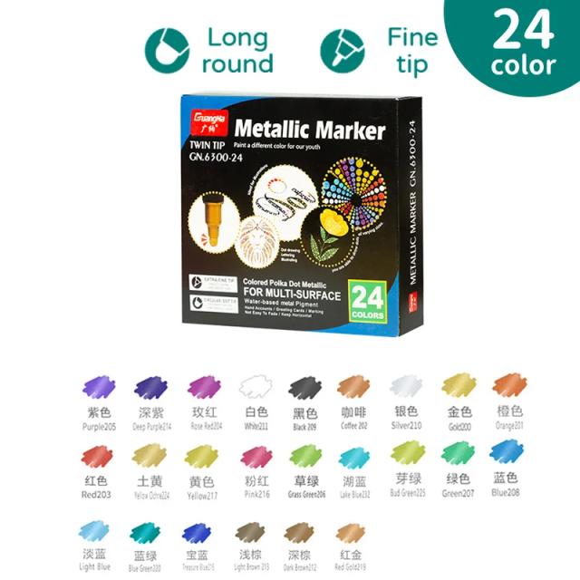 Conjunto de 12 Canetas Acrílicas Extra Finas para Caligrafia e Arte em Vidro com Ponta Brush - 60 Cores Vibrantes