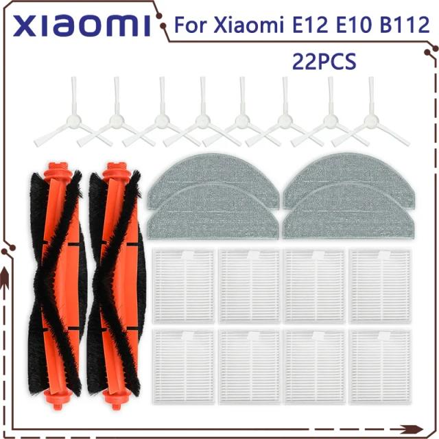 Xiaomi Aspirador de Pó S20 E12 E10 B112 Escova Lateral Mop Pano Filtro HEPA