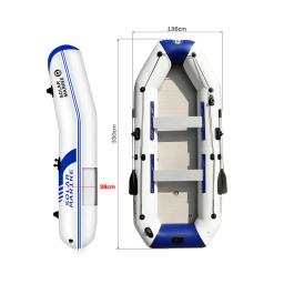 Barco inflável Remo Kayak com Acessórios, Solar Marine, 5 Pessoa, 330 cm, PVC, Família Entretenimento Aquático, Esportes ao ar livre - Image 2