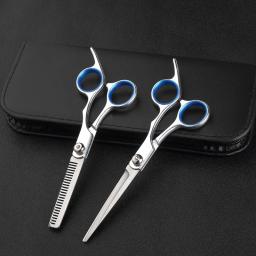 Aço inoxidável Pet Hair Scissors, aparar tesouras, corte animal, Dog Grooming, pés, orelha, olho, 6" - Image 6