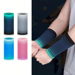 1 peça protetor de pulso esportivo: suporte de compressão de malha para basquete masculino e feminino, badminton, - Image 1