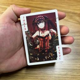 Anime Hardcover Cartões com Caixa, Cartões de Poker, Cosplay Board Game, Toy Gift, Coleção, Data A Live, 54pcs - Image 3