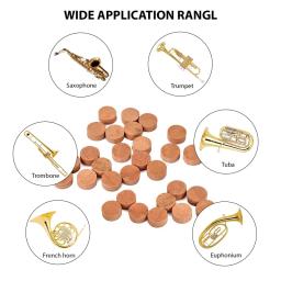 Saxofone Cortiça Pads com Redução de Ruído, Silêncio Sax Peças De Reposição, Acessórios Para Instrumentos Musicais, Compatível Mat, 30 Pacotes - Image 2