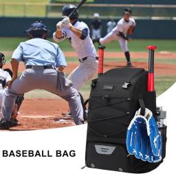 Saco de equipamento de beisebol saco de beisebol da juventude saco de taco de softball com compartimento de sapato & cerca gancho detém luvas de morcego capacetes engrenagem para - Image 1