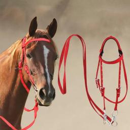 Equipamento de equitação durável cabeça de cavalo colar halter equitação brida pvc corrida de cavalos equipamento equestre cavilhas - Image 5