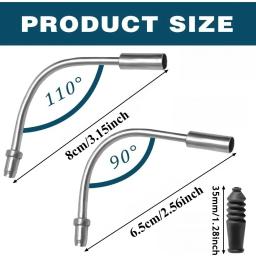 Conjunto de tubo guia de cabo de macarrão de freio V de bicicleta, com 4 peças de tubo guia de cabo de freio de bicicleta e 4 peças de botas de borracha, tubo de curvatura de freio de bicicleta - Image 4