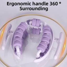 Mais novo 28 rodas anular perna braçadeira massageador relaxar massageador anti-celulite massageador corpo emagrecimento rolo massagem para o corpo - Image 2