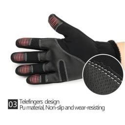 Luvas de pesca de inverno dos homens luvas de ciclismo dedo cheio à prova dwindproof água tela toque térmica à prova vento caminhadas esqui bicicleta motocicleta luvas - Image 3