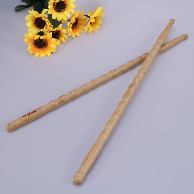 Conjunto Premium de 2 Tampas de Bambu com Baquetas Criativas para Percussão Musical