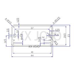 Alumínio impermeável Integrat Box, DIY caixa eletrônica, Projeto PCB, Instrumento Amplificador Enclosure Metal, 44x23x60, 65mm - Image 6