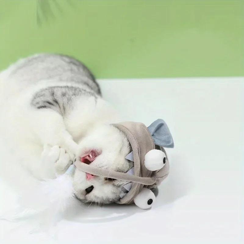 Penas resistentes à mordida para gatos e gatinhos, brinquedos, suprimentos, suprimentos, chapéus, capas de cabeça, hastes longas - Image 1