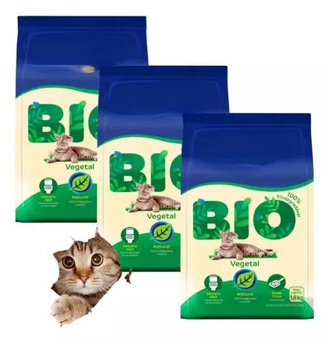 Areia Bio Higiene Natural para Gatos, Ideal para Higiene Pessoal, Produtos de Higiene Pessoal, Rede para Cães, 1,8 kg, Pacote 3 - Image 1