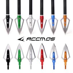 12pcs aço inoxidável cabeça da seta 2 lâminas broadheads dicas de ponta de flecha de caça de grãos 100 para arco e flecha composto - Image 1