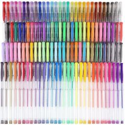 Artigos de Arte para Colorir Adulto, 100 Canetas Gel, Cores Incríveis, Glitter, Neon, Pastel, Metálico, Desenho, Scrapbook, Revistas - Image 2
