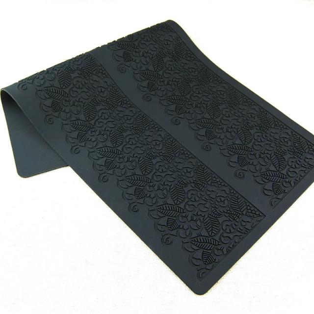 Molde de Silicone para Bolo com Fondant e Gravura - Ferramenta de Decoração Sugar Lace Mat