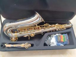 Jupiter JAS1100SG Saxofone Alto Eb com Caixa, Níquel, Corpo Prateado, Chave Lacada Dourada, Instrumento de Música, Sax E-Flat, Latão, Novo - Image 2