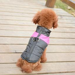 Jaqueta impermeável com zíper para cães, casaco acolchoado, colete de estimação, cães pequenos, médios e grandes, pug, chihuahua, buldogue francês, roupas quentes, inverno - Image 4