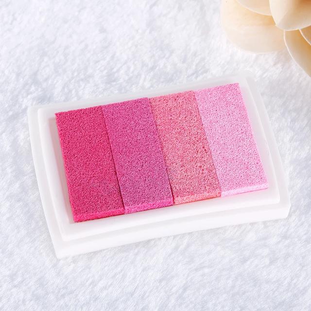 Conjunto de Almofadas de Carimbo Coloridas para Artesanato - 1 Peça em 4 Cores com Temas de Desenhos Animados para DIY e Scrapbooking