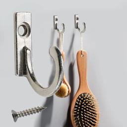 Pequeno gancho antigo ganchos de parede, fivela curva, fecho de chifre, gancho para caixa de jóias de madeira, hardware para casacos e roupas, 10pcs - Image 3