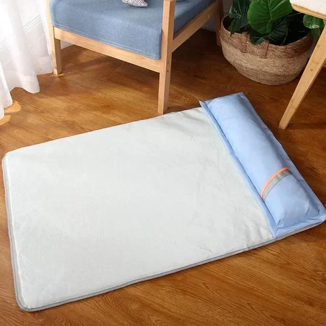 Tapete de espuma de memória lavável com travesseiro, cama respirável e sofá impermeável para cães pequenos e médios no verão