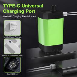 Bomba de chuveiro para acampar, kit de chuveiro ao ar livre, chuveiro acampamento com tela cheia, display digital inteligente, ajustável, 6000mAh - Image 5