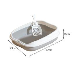 Caixa de areia semi-fechada à prova de respingos, vaso sanitário para gatos grandes, suprimentos de limpeza para cocô de gato grande, tigela para animais de estimação - Image 5
