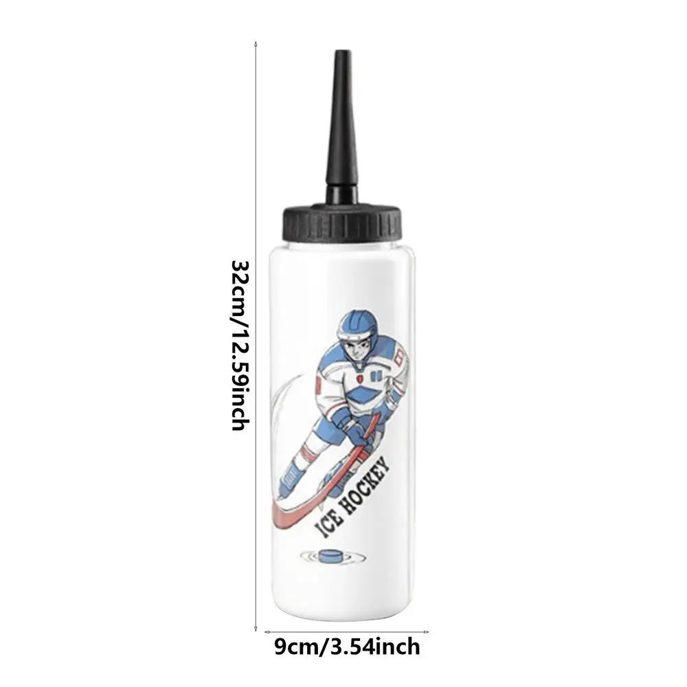 1pc 1000ml garrafa de água de hóquei no gelo portátil grande capacidade garrafa de futebol clássico ponta estendida design equipamentos esportivos - Image 1