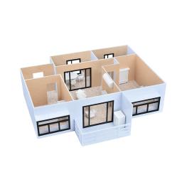 Casa Pré-fabricada Montagem Modelo Kits, Escala Miniatura, Construção Arquitetura, Roombox Mockup Container, Diorama Construção, 1:50 - Image 6